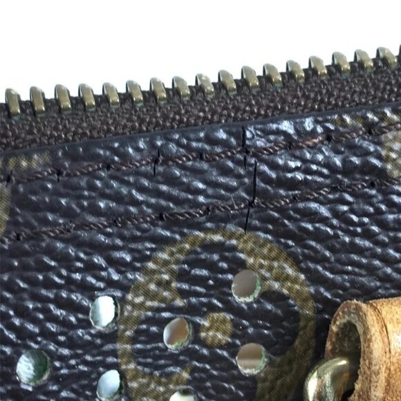 LOUIS VUITTON M95181 MonogramPerfo Speedy30 Tote Bag Hand Bag Green/Brown - Picture 10 of 16